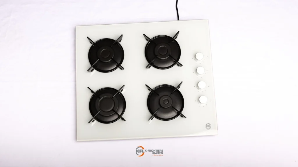 60cm built in white glass surface burner0588